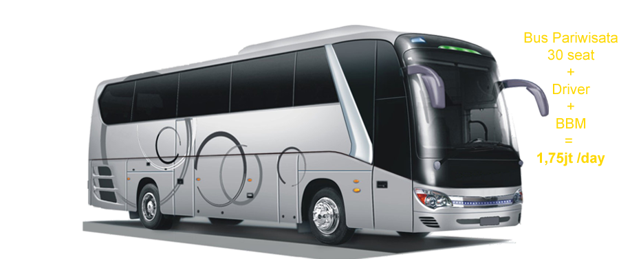 Rental Bus Pariwisata 30seat+ Driver & BBM