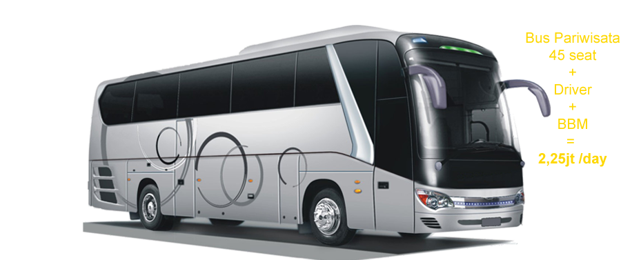 Rental Bus Pariwisata 45seat+ Driver & BBM